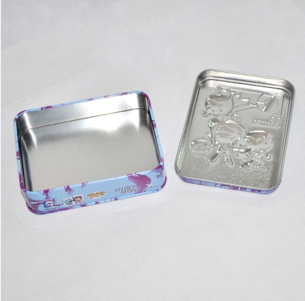 Custom Play Card Packaging Tin Box with Hinged Lid