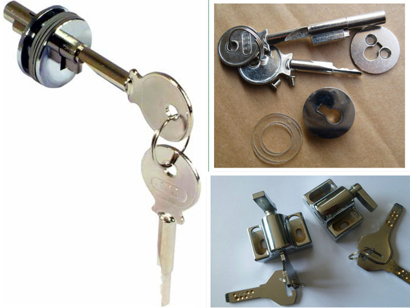 Glass Door Lock, Brass Door Lock, Glass Door Plug-in Cylinder Locks, Door Lock Al-C001