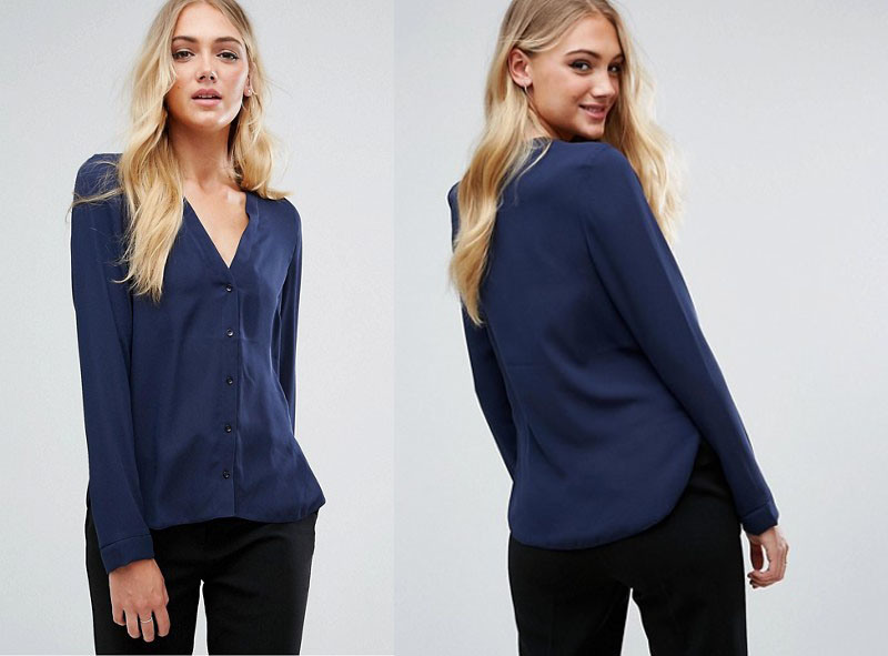 Office Ladies Shirt with Fashion Long Sleeves Shirt