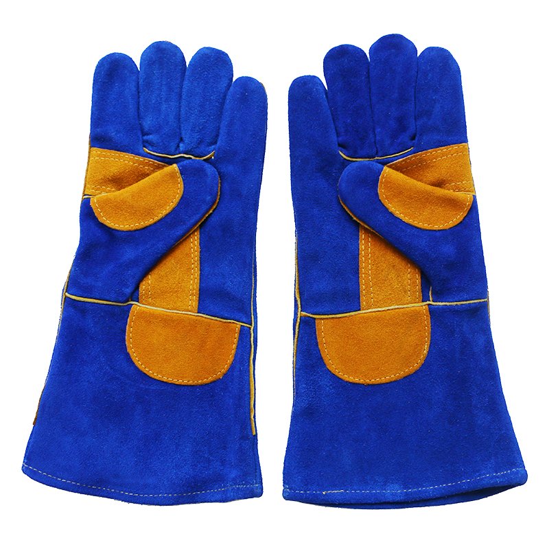 Double Palm Cowhide Split Leather Hand Welding Gloves