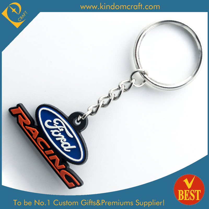 Factory Wholesale Customized Car Brand Promotional PVC 3D Key Chain as Souvenir Gift