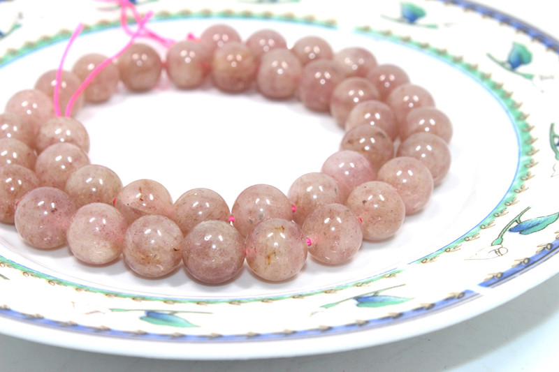 Strawberry Quartz Stone Size4 6 8 10 12mm Fashion Accessories Crystal Beads