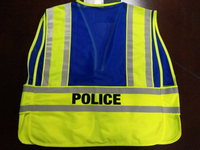 Safety Police Vest with Print Logo Five Tear Away