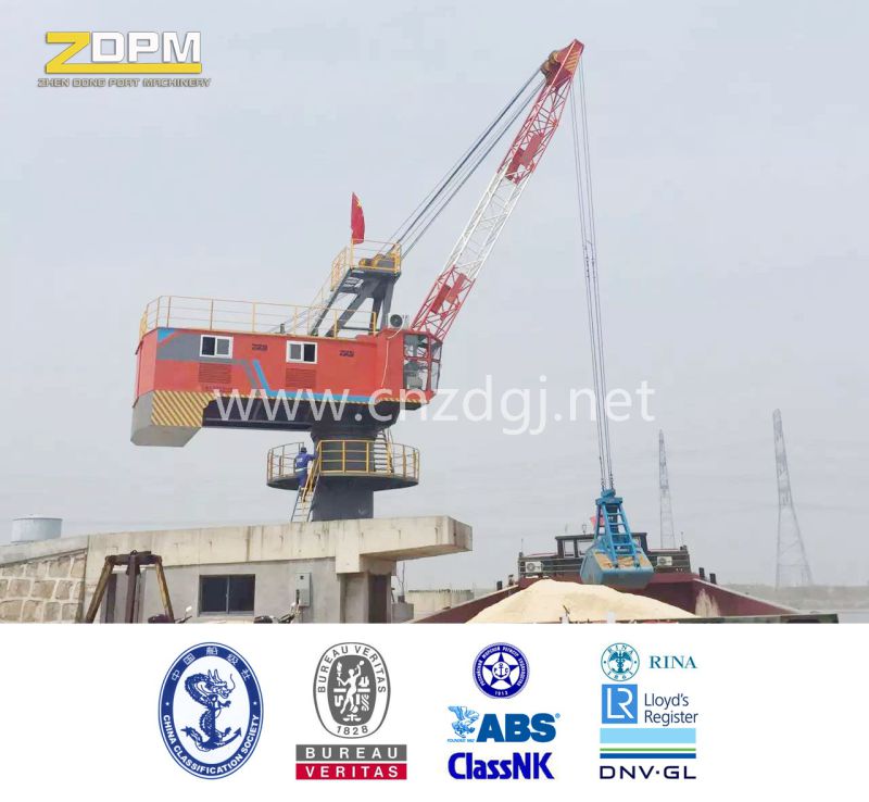 360degree Rotation Single Jib Portal Fixed Crane in Port for Loading