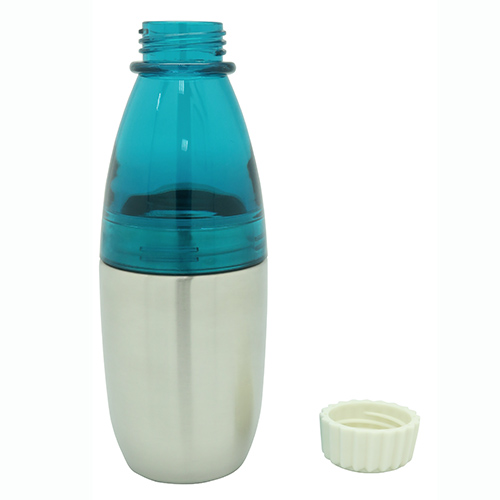 Oval Shape Stainless Steel Single Wall Bottle 17oz