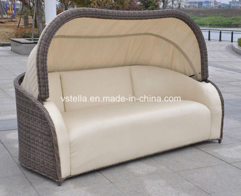 PU & Rattan Wicker Patio Outdoor Garden Sofa Set