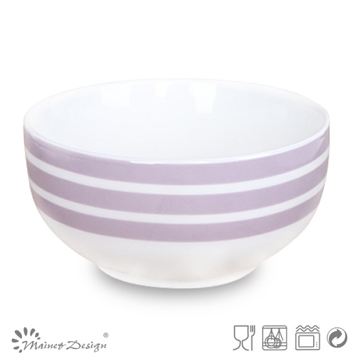 13cm Ceramic Bowl with Simple Color Decal