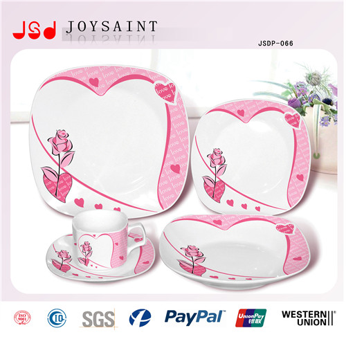 Promotional Flower Porcelain Dinner Set