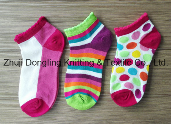 Children Socks with Pattern Knitted Ankle Cotton Socks