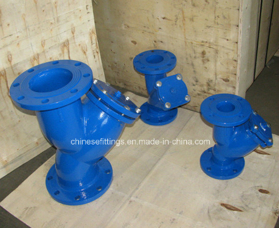 Dn50 DIN Cast Steel Flanged Y Strainer with Epoxy Coating