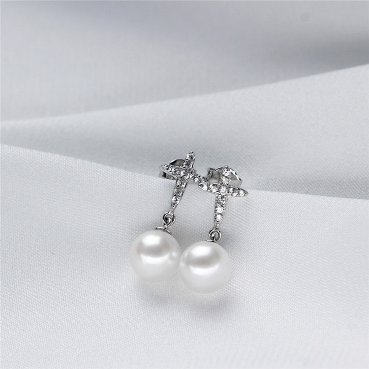 Perfect Round Sterling Silver Natural Freshwater Pearl Wedding Set