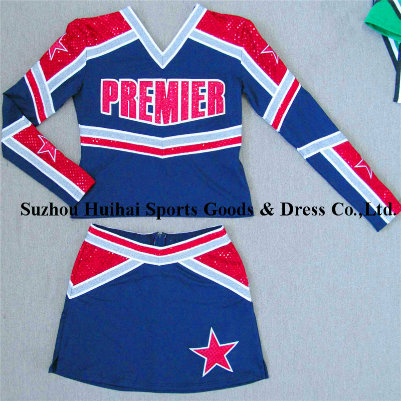 2017 Long Sleeve Spandex Cheerleading Uniforms