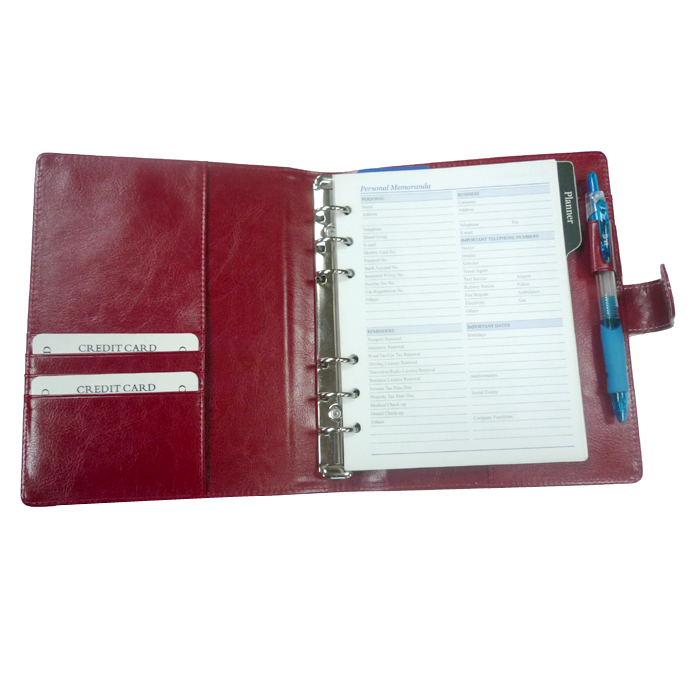 A6 File Folder Notebook Case, Planner Portfolio