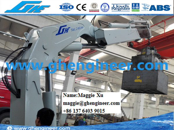 Foldable Boom Wave Cpmpensation Hydraulic Marine Jib Crane