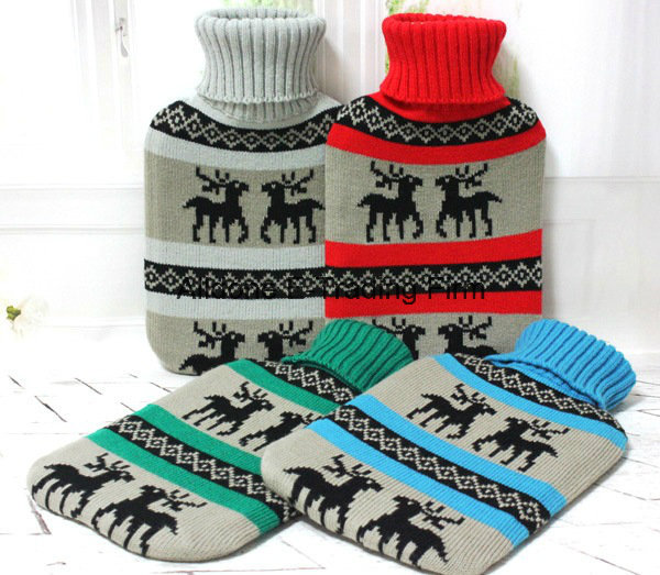 Knit Hot Water Bottle Cover Cozy Cosy Made in China
