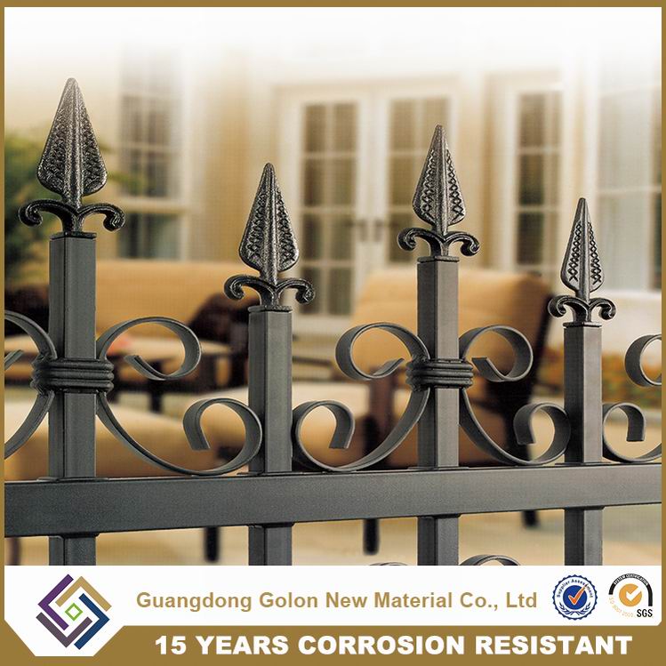 Deluxe Wrought Iron Residential Villa Fence with Spear