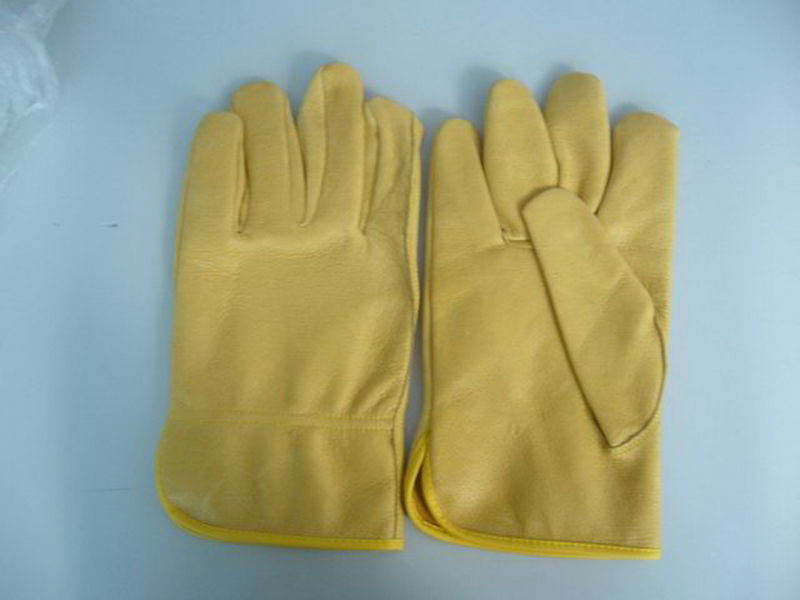 Pig Leather Driver Glove-Industrial Glove- Safety Glove-Weight Lifting Glove