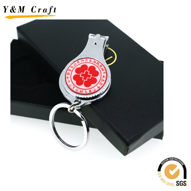 Promotional Souvenir Gift Keychain Nail Clipper Bottle Opener with Logo