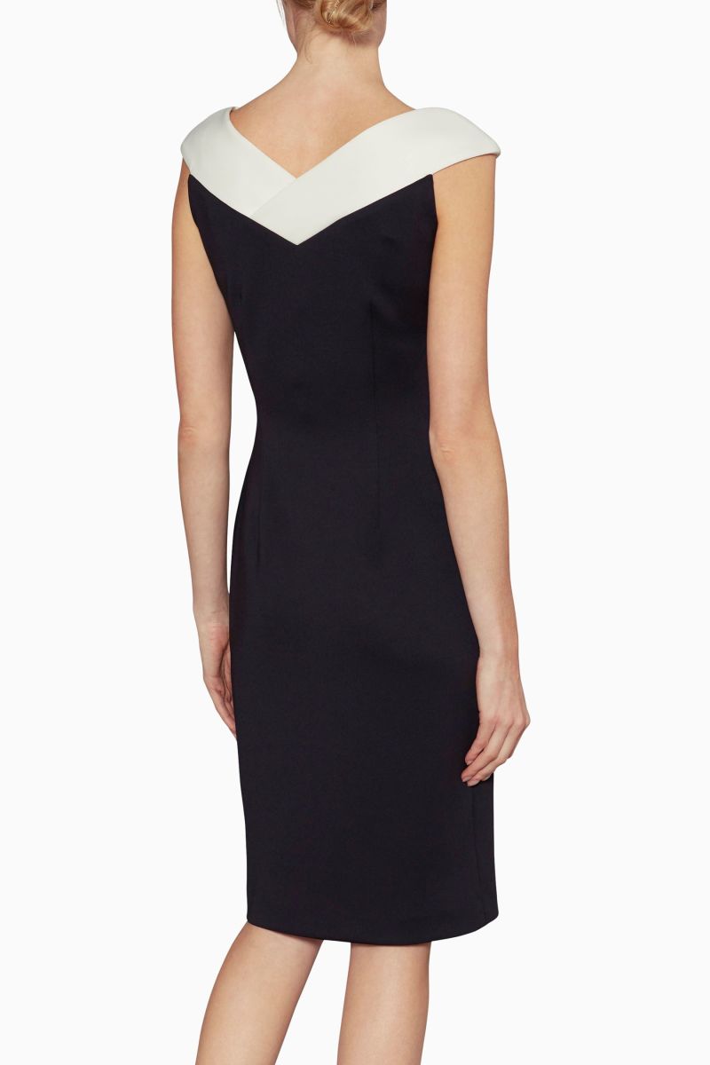 Black Janet Contrast Panel Dress