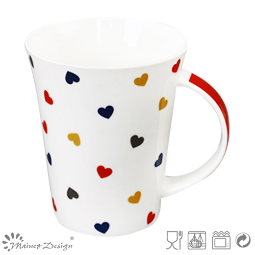 12oz Ceramic Mug with Heart Decal Hot Selling