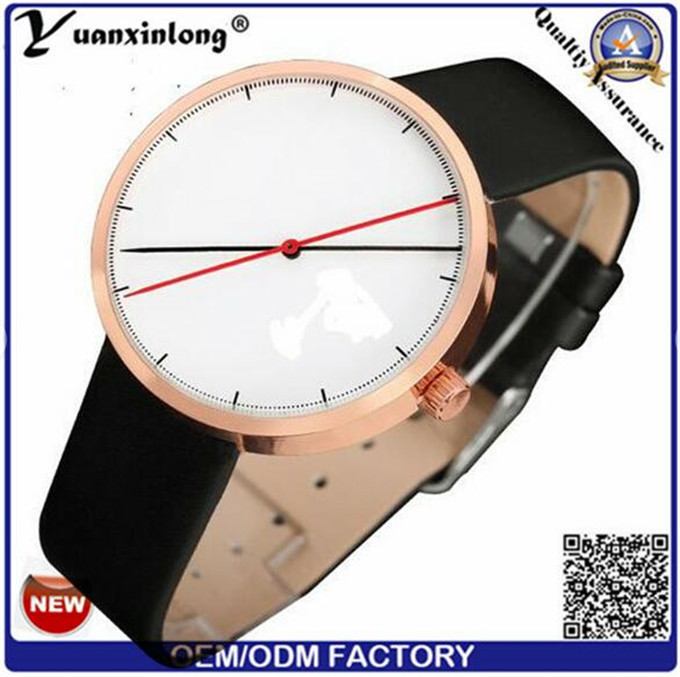 Yxl-539 2016 Splendid New Luxury Fashion Leather Men Blue Ray Glass Quartz Analog Watch Casual Cool Watch Brand Men Watch