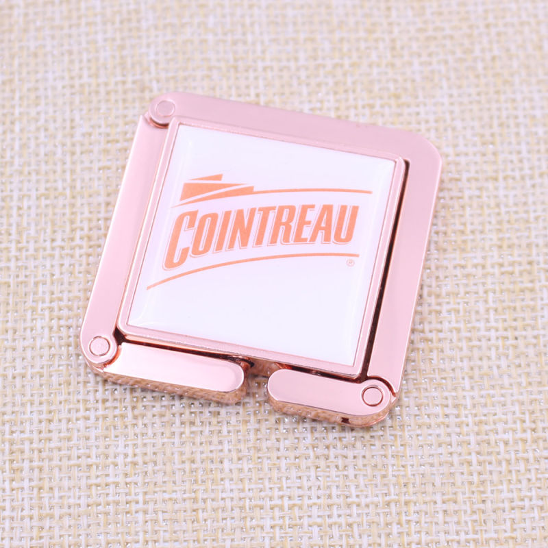 Metal Plating Copper Rectangel Bag Holder Hook Custom Sale