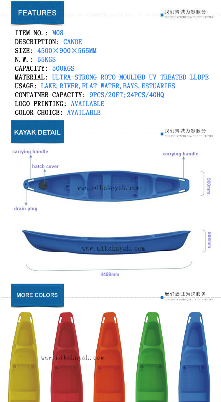 Plastic Canoe Kayak Sale