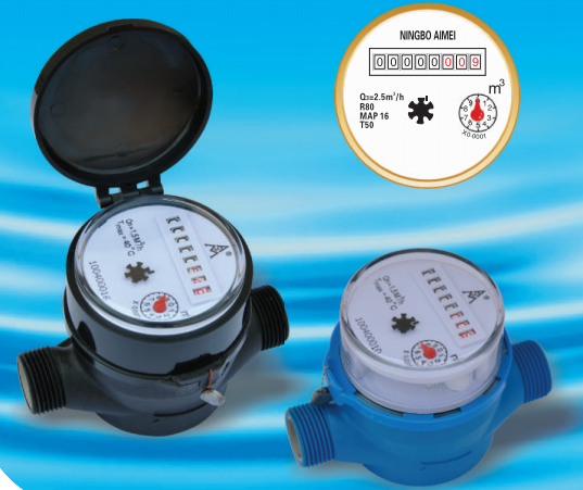 Single Jet Dry Dial Plastic Water Meter