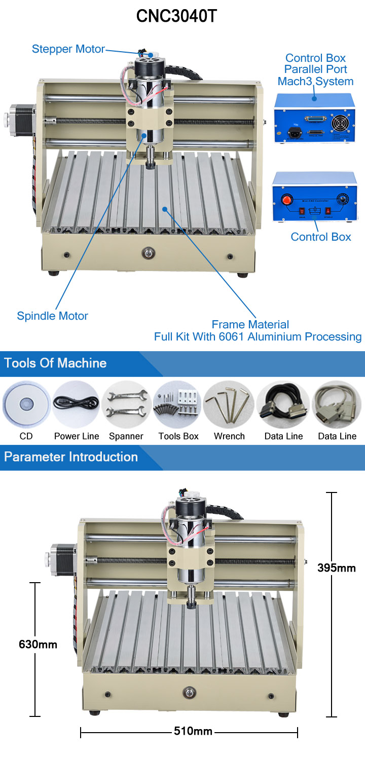 CNC Milling Machine for Wood Stone Metal PVC Plastic Processing