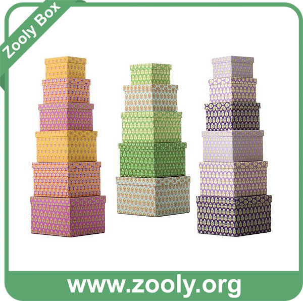 Stripe Printing Paper Storage Boxes Set of 3