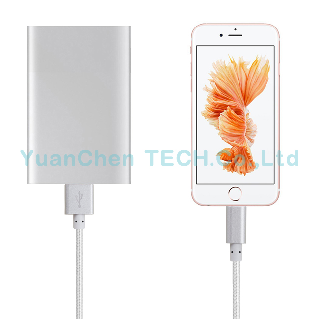 New Nylon 8pins USB Data Charging Cable for iPhone