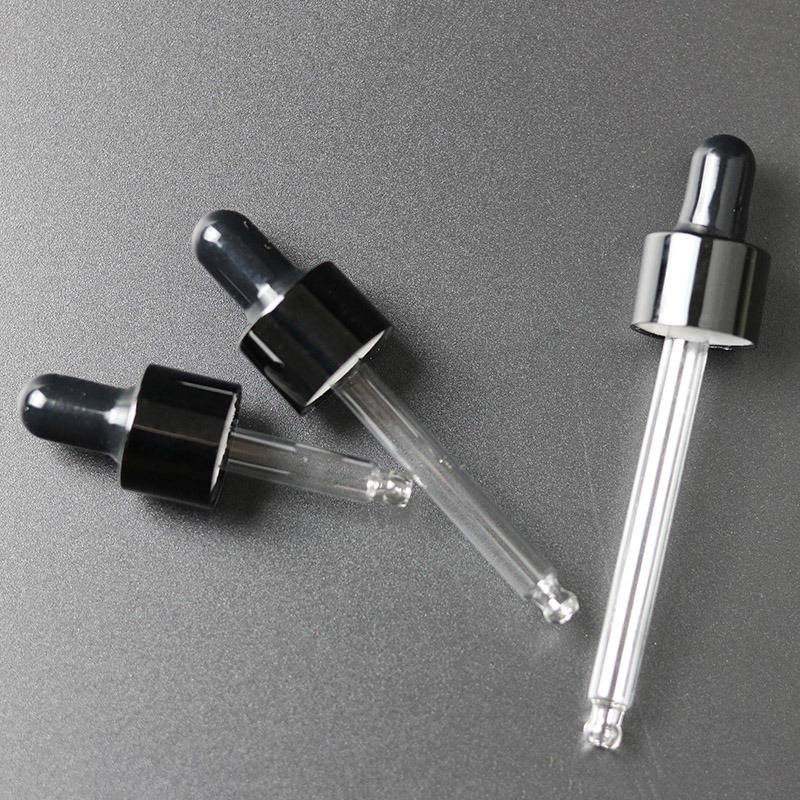 Black UV Dropper Glass Pipette for Glass Essential Oil Bottle (ND04C)