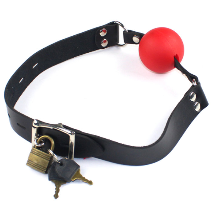 Red Mouth Ball Gag Bdsm Bondage Product for Couples Sex Game Black Ball Sexy Toys