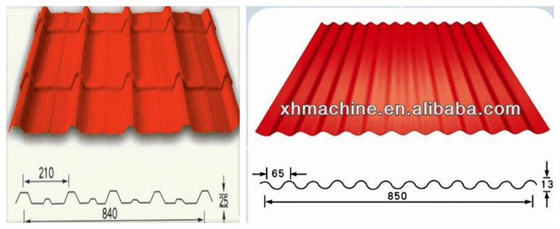 Double Layer Corrugated Sheet Roll Forming Machine (XH840 Glazed-850)