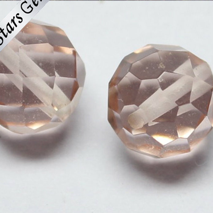 Faceted Cut Round Cubic Zirocnia Gemstone Beads