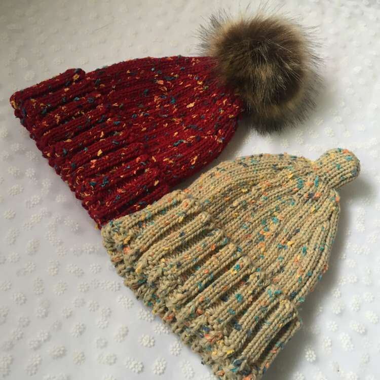 Children Baby Kids Autumn Winter Warm Knitted Caps Turnover Eyelash Yarn Beanie Hat (HW624)
