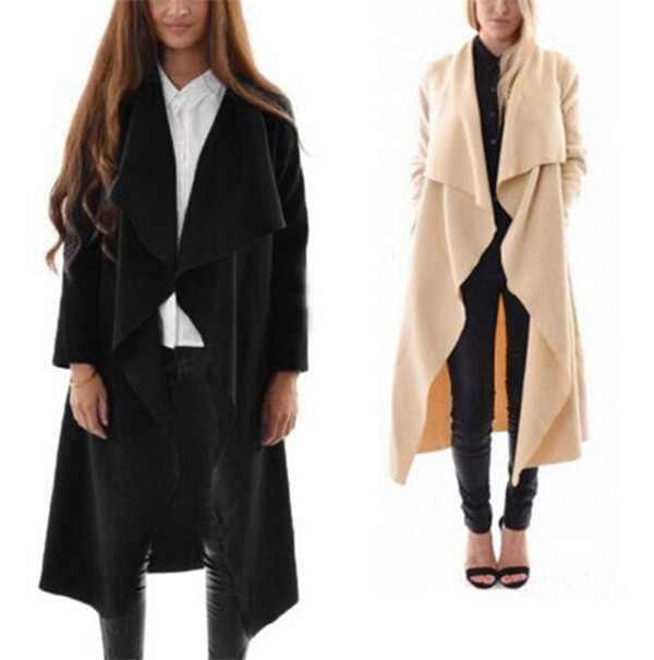 European New Brand Windbreaker Jacket Long Women Cardigan