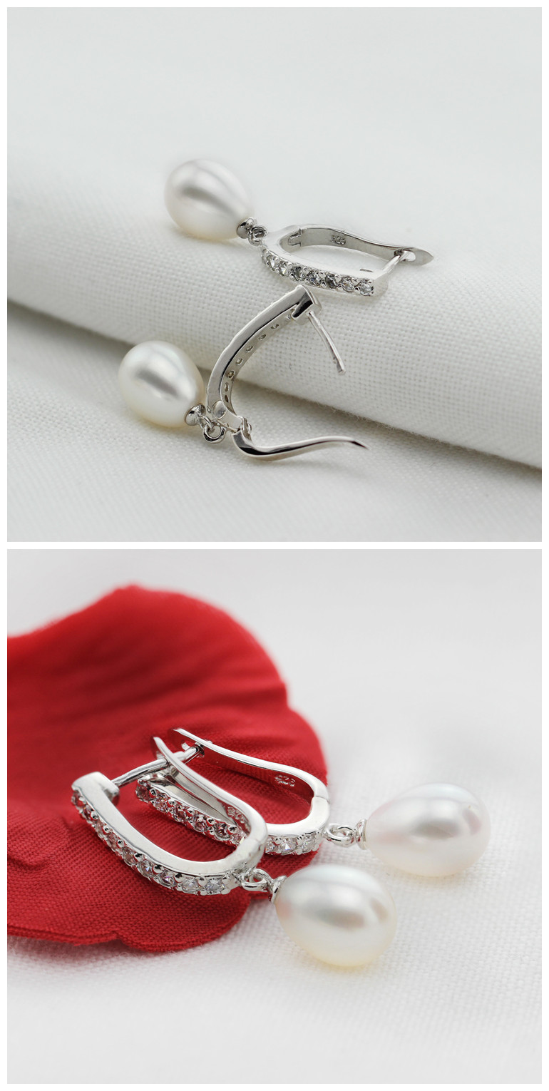 Cheap Jewelry White Pearl Earring 8-9mm AAA Rice Freshwater New Arrival Pearl Earrings
