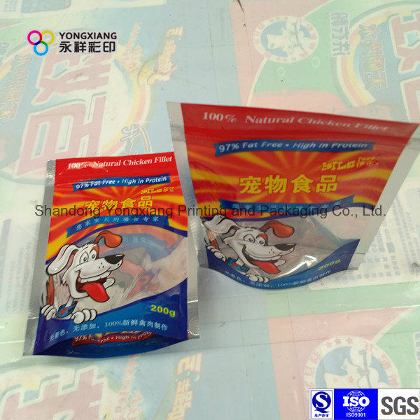 Stand up Ziplock Dog Food Plastic Packaging Bag