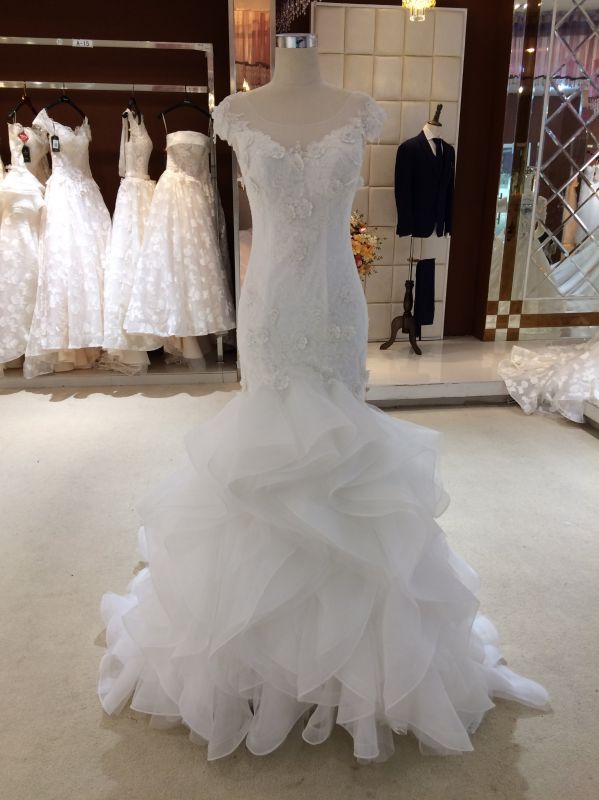 Mermaid Ruffle Organza Wedding Dress