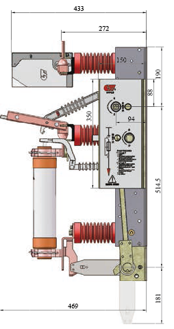 Fn7-12r (T) D/125-31.5 Hv Load Break Switch-Fuse Combination