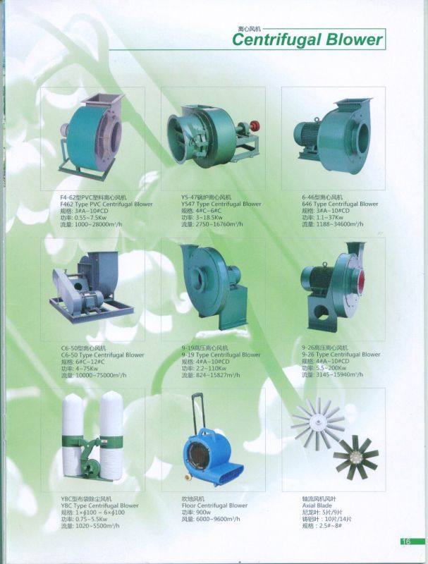 Centrifugal Fan/ Dust Remove Fan/High Pressure Fan