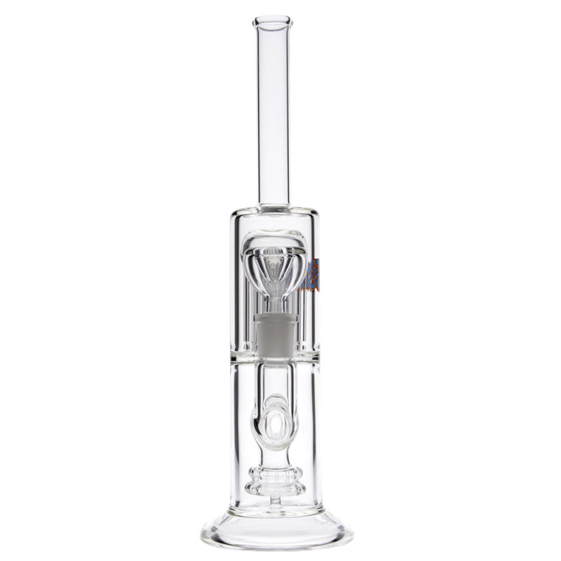 10-Arm Tree Double Showerhead Perc Glass Smoking Water Pipe (ES-GB-571)