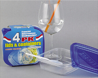 Rectangular Plastic Take Away Microwavable Food Container 28oz