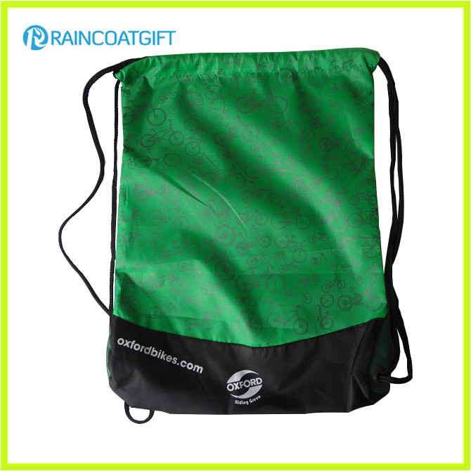 Promotional Custom Logo Printed Nylon Drawstring Backpack