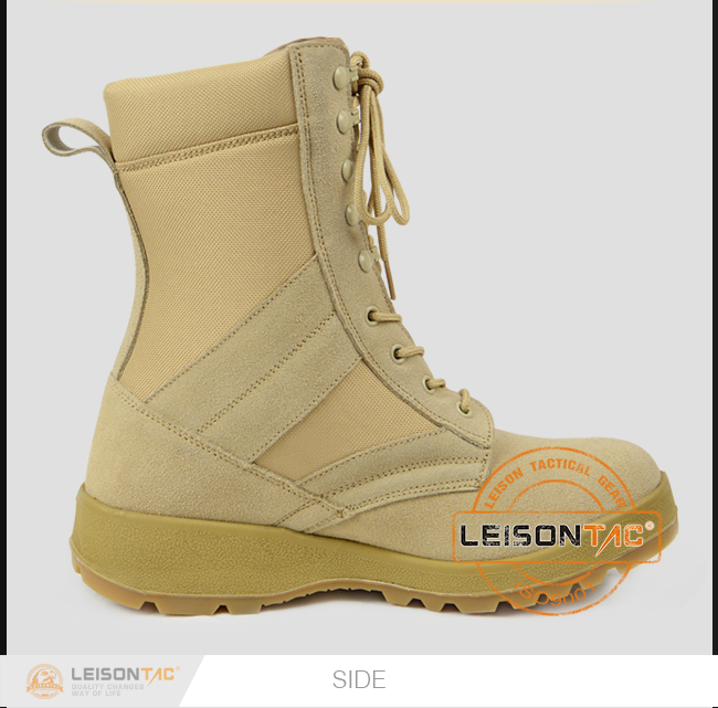Tactical Boots of Waterproof Nylon and Cowhide Leather/ Anti-Slip and Anti-Abrasion