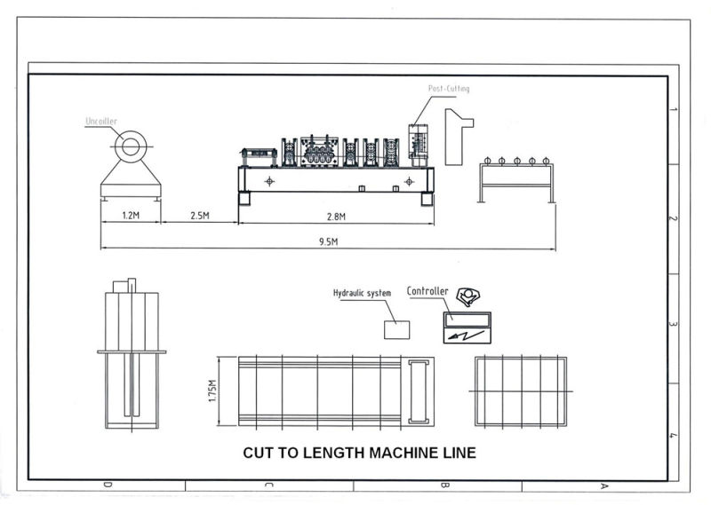 Film Covered Cut to Length Cutting Machine Tool