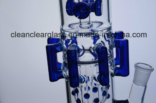 Factory Wholesale New Design Glass Water Pipe Smoking Pipe with Gears Perc