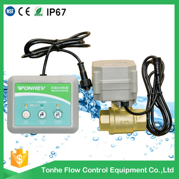 Wireless Water Leak Detection Detector Controller Solution with Motorized Valve