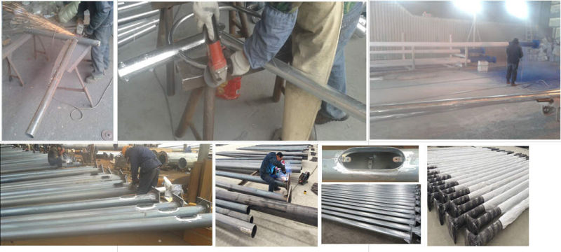 Q235 Galvanized Metal Poles for Lighting, Steel Round Pole Price for 12m Outdoor Pole